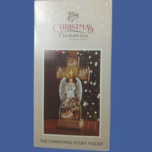 Avalon Gallery Christmas Treasures Nativity Story Figure Cross With Angel "14"